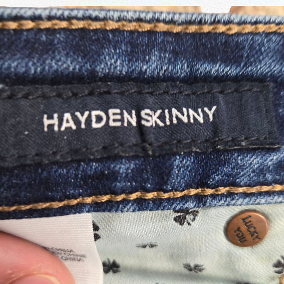 Lucky Brand Dark Wash Mid Rise Slim Hayden Casual Stretchy Skinny Jeans Size 4 - Picture 5 of 10